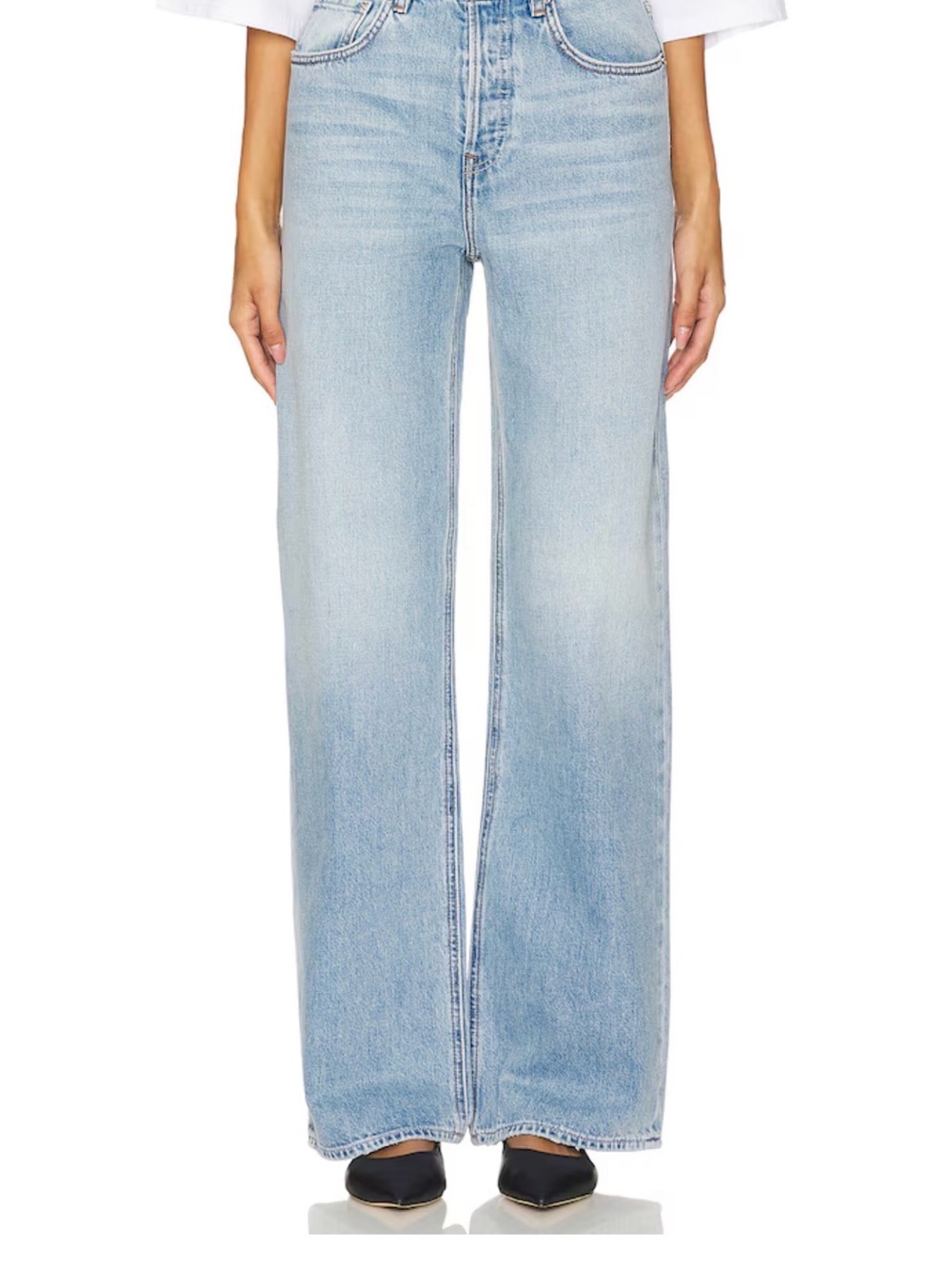 GRLFRND Light Blue Straight Leg Jeans